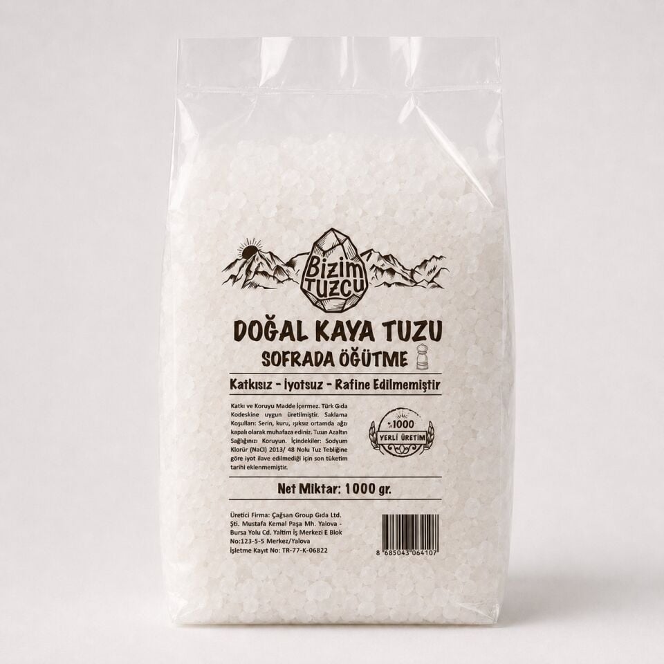 Doğal Kaya Tuzu Sofrada Öğütme 1 kg